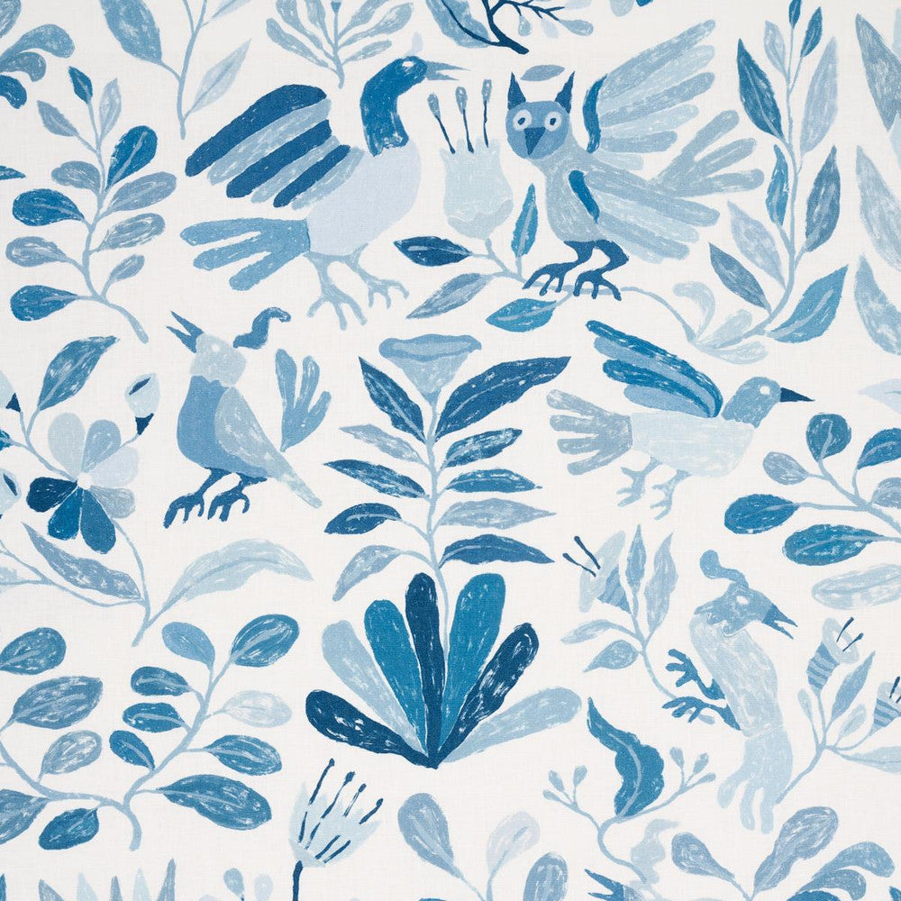 Canopy Blue Birds 180851 by Schumacher Fabric Abel Macias 27.0" - Fabric Carolina -