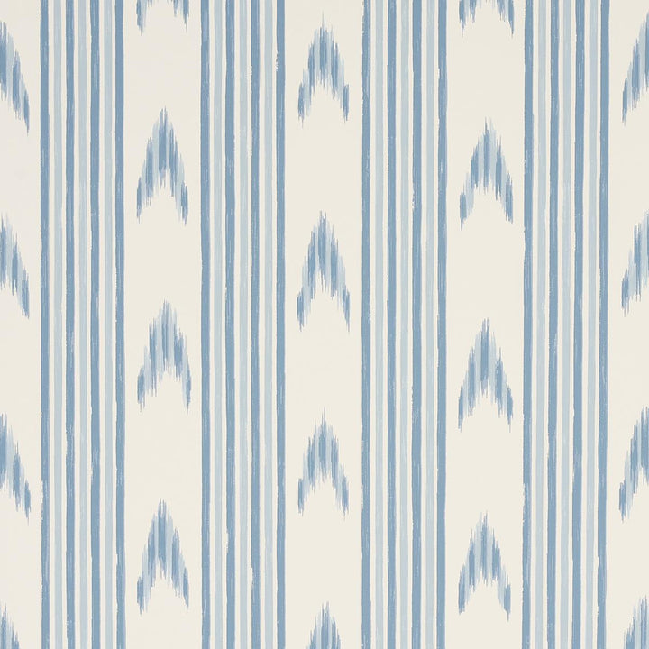 Santa Barbara Ikat China Blue 5009223 by Schumacher Wallpaper Mark D. Sikes 27.0" - Fabric Carolina -