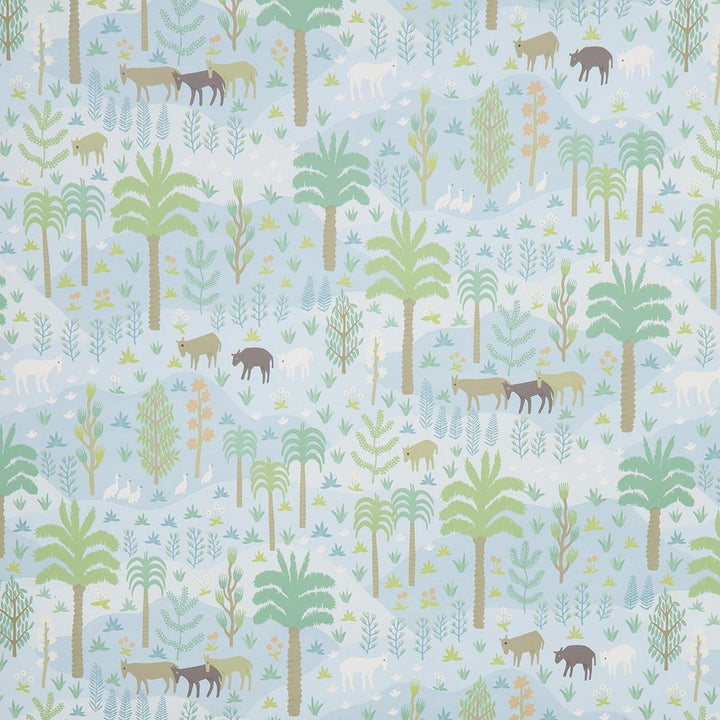 Las Colinas Blue 5013981 by Schumacher Wallpaper Uncommon Threads 18.0" - Fabric Carolina -