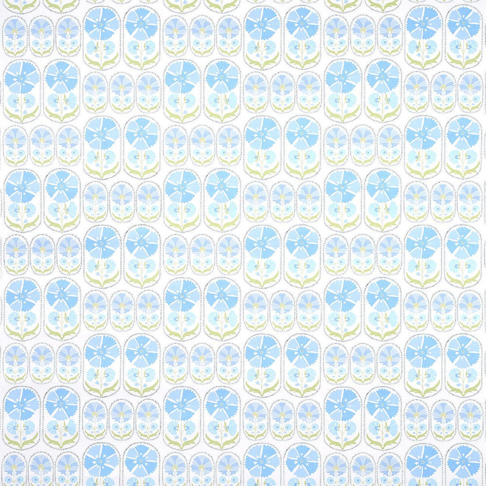 Anjuna Floral Sky 5014110 by Schumacher Wallpaper Bohemia 27.0" - Fabric Carolina -