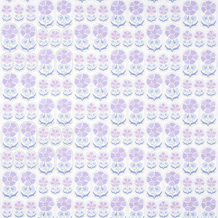 Anjuna Floral Lilac 5014111 by Schumacher Designer Wallpaper Bohemia 27.0" - Swanky Fabrics -