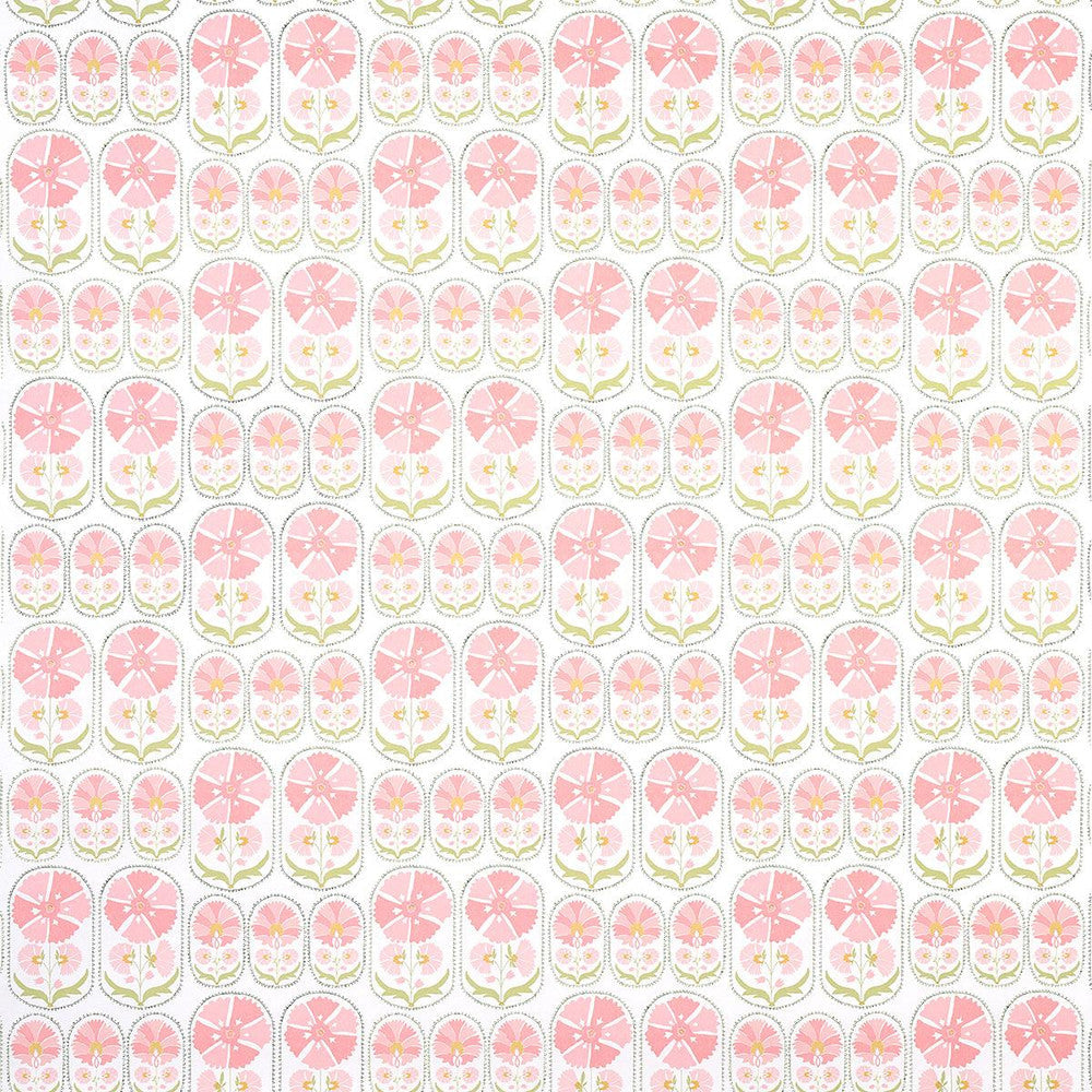 Anjuna Floral Blush 5014112 by Schumacher Designer Wallpaper Bohemia 27.0" - Swanky Fabrics -