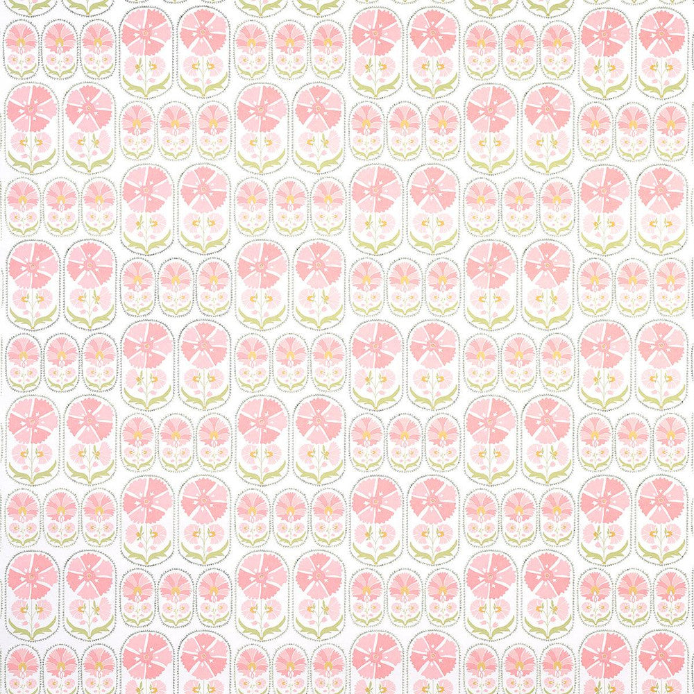 Anjuna Floral Blush 5014112 by Schumacher Wallpaper Bohemia 27.0" - Fabric Carolina -