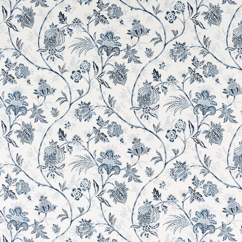 Chinoiserie Vine Cobalt 5014350 by Schumacher Wallpaper Mark D. Sikes 18.0" - Fabric Carolina -
