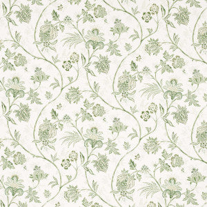 Chinoiserie Vine Leaf Green 5014351 by Schumacher Wallpaper