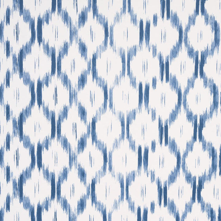 Santa Monica Indigo 5014370 by Schumacher Designer Wallpaper Mark D. Sikes 27.0" - Swanky Fabrics -