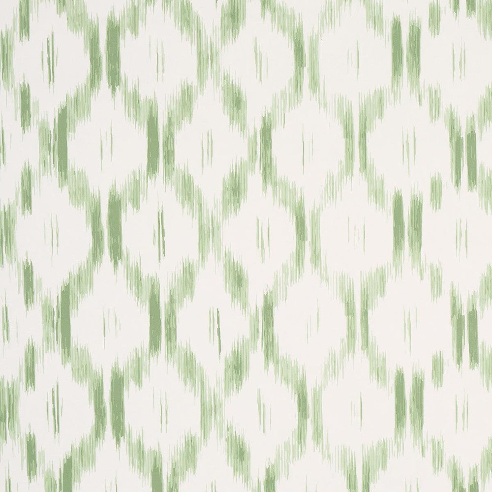 Santa Monica Leaf Green 5014372 by Schumacher Designer Wallpaper Mark D. Sikes 27.0" - Swanky Fabrics -