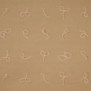 Butcher String Red And White On Brown 5014471 by Schumacher Wallpaper