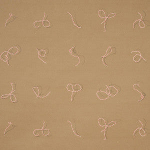 Butcher String Red And White On Brown 5014471 by Schumacher Wallpaper
