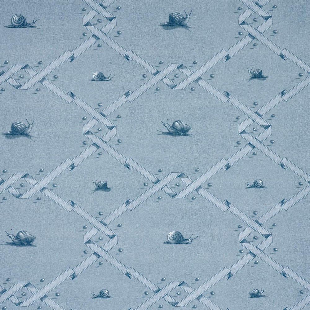 Ouvrez Moi Blue 5014510 by Schumacher Wallpaper Charlap Hyman & Herrero 22.0" - Fabric Carolina -