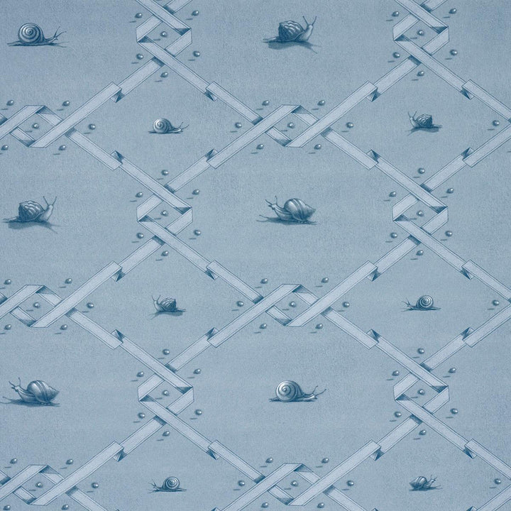 Ouvrez Moi Blue 5014510 by Schumacher Wallpaper Charlap Hyman & Herrero 22.0" - Fabric Carolina -