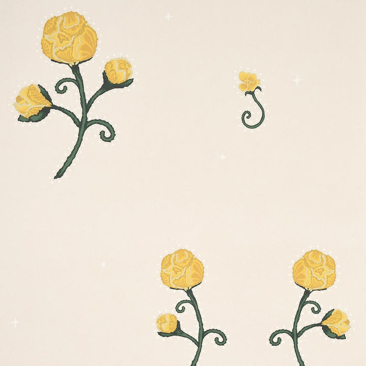 Rhinestone Cowboy Bright Yellow 5014581 by Schumacher Wallpaper Backdrop 27.0" - Fabric Carolina -