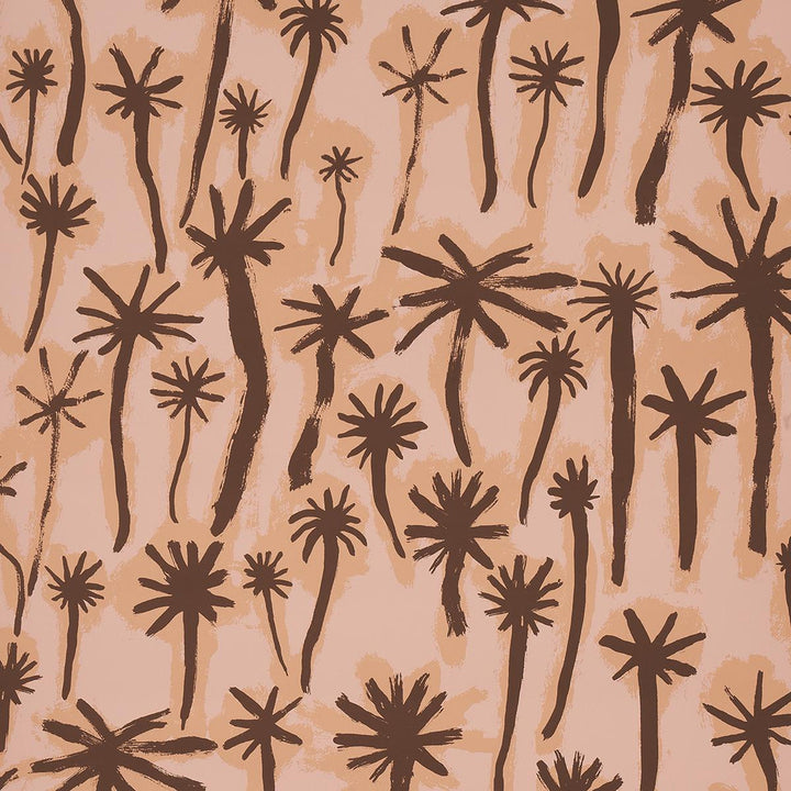Palmitas Coral 5014600 by Schumacher Wallpaper Abel Macias 27.0" - Fabric Carolina -