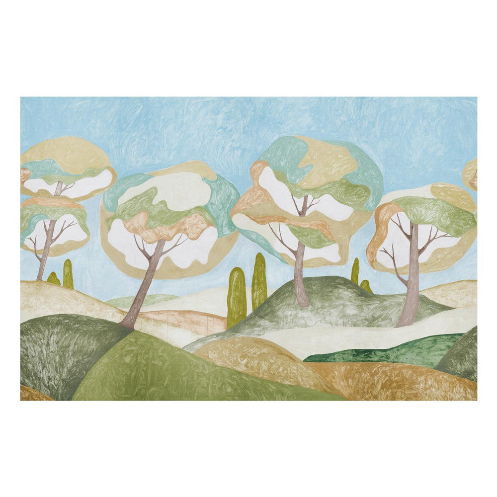 Forest Hills Sky 5014650 by Schumacher Designer Wallpaper Abel Macias 216.0" - Swanky Fabrics -