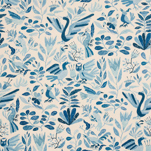 Canopy Blue Birds 5014830 by Schumacher Wallpaper