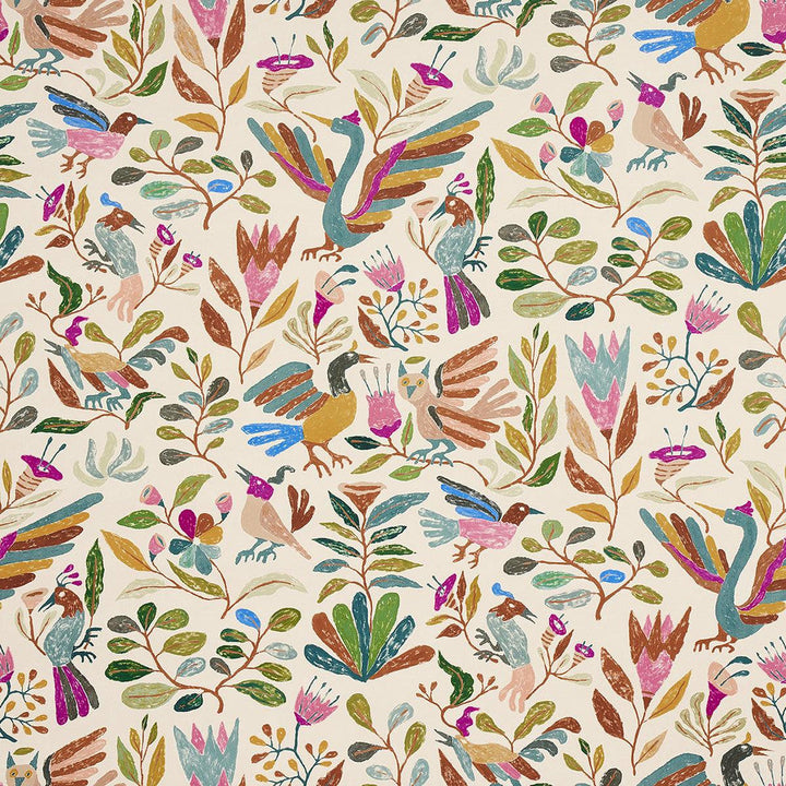 Canopy Multi Birds 5014831 by Schumacher Designer Wallpaper Abel Macias 27.0" - Swanky Fabrics -