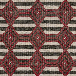 Manta Performance Red & Black 77444 by Schumacher Fabric