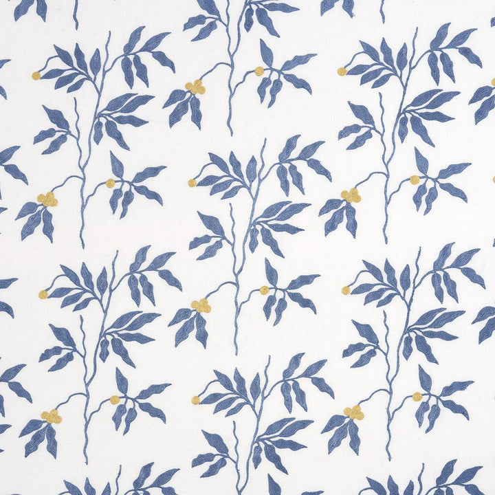 Lilla Embroidery Blue 80432 by Schumacher Fabric Uncommon Threads 18.0" - Fabric Carolina -