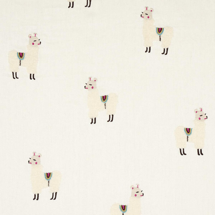 Llama Embroidery Multi 81490 by Schumacher Fabric Uncommon Threads 26.0" - Fabric Carolina -