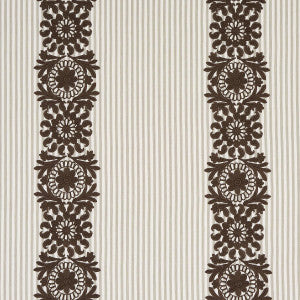 Joelle Stripe Chocolate 81540 by Schumacher Fabric