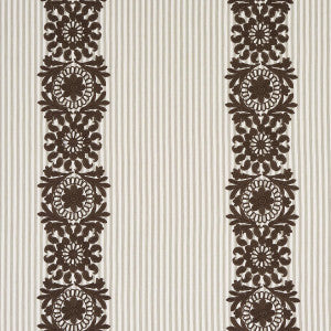 Joelle Stripe Chocolate 81540 by Schumacher Fabric