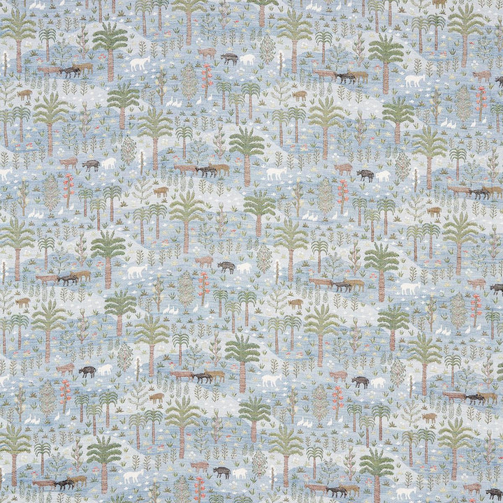 Las Colinas Scenic Tapestry Blue 81961 by Schumacher Fabric Uncommon Threads 29.0" - Fabric Carolina -