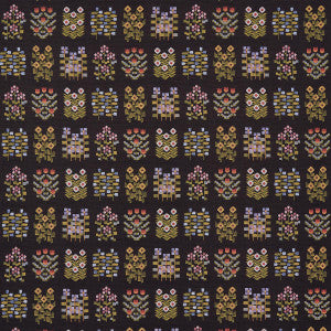 Annika Floral Tapestry Multi On Espresso 81972 by Schumacher Fabric