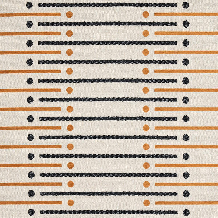 Serapo Rustic Weave Carbon & Ochre 82001 by Schumacher Fabric Uncommon Threads 18.33" - Fabric Carolina -