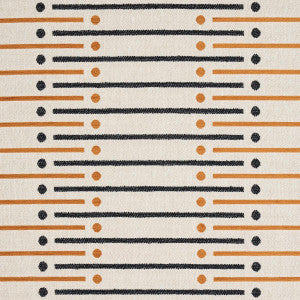 Serapo Rustic Weave Carbon & Ochre 82001 by Schumacher Fabric