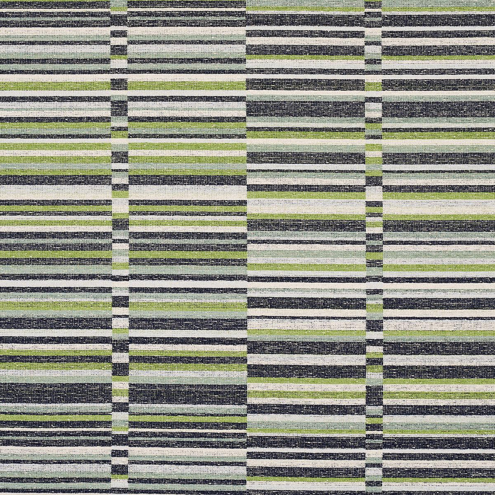Tierra Stripe Green & Blue 82011 by Schumacher Designer Fabric Uncommon Threads 28.33" - Swanky Fabrics -