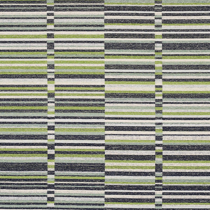 Tierra Stripe Green & Blue 82011 by Schumacher Designer Fabric Uncommon Threads 28.33" - Swanky Fabrics -
