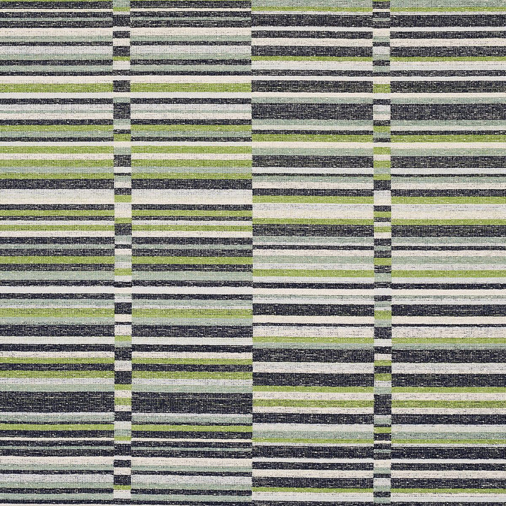 Tierra Stripe Green & Blue 82011 by Schumacher Fabric Uncommon Threads 28.33" - Fabric Carolina -
