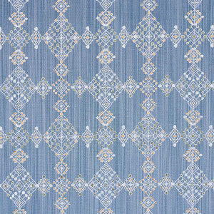 Kalindi Embroidery Denim 82080 by Schumacher Fabric