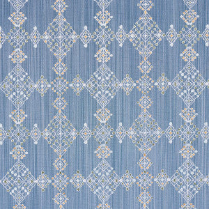 Kalindi Embroidery Denim 82080 by Schumacher Fabric