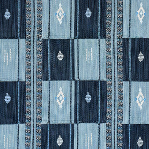 Aravali Patchwork Denim And Indigo 82090 by Schumacher Fabric