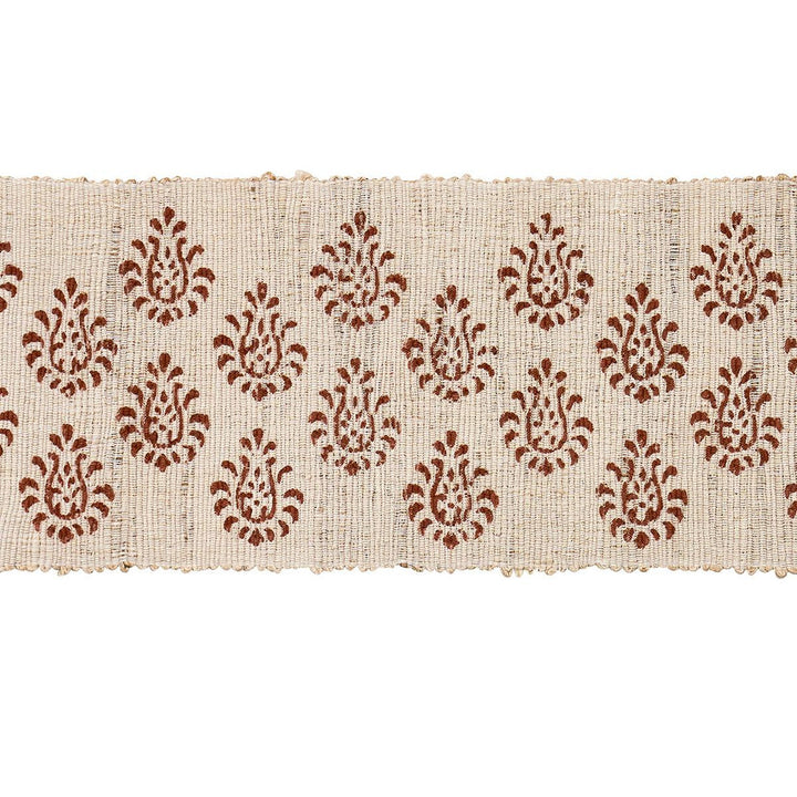 Leila Hand Block Matka Tape Sienna 82131 by Schumacher Trim Bohemia 1.88" - Fabric Carolina -