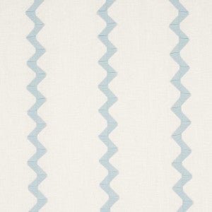 Lazare Appliqu Sky On Ivory 82221 by Schumacher Fabric