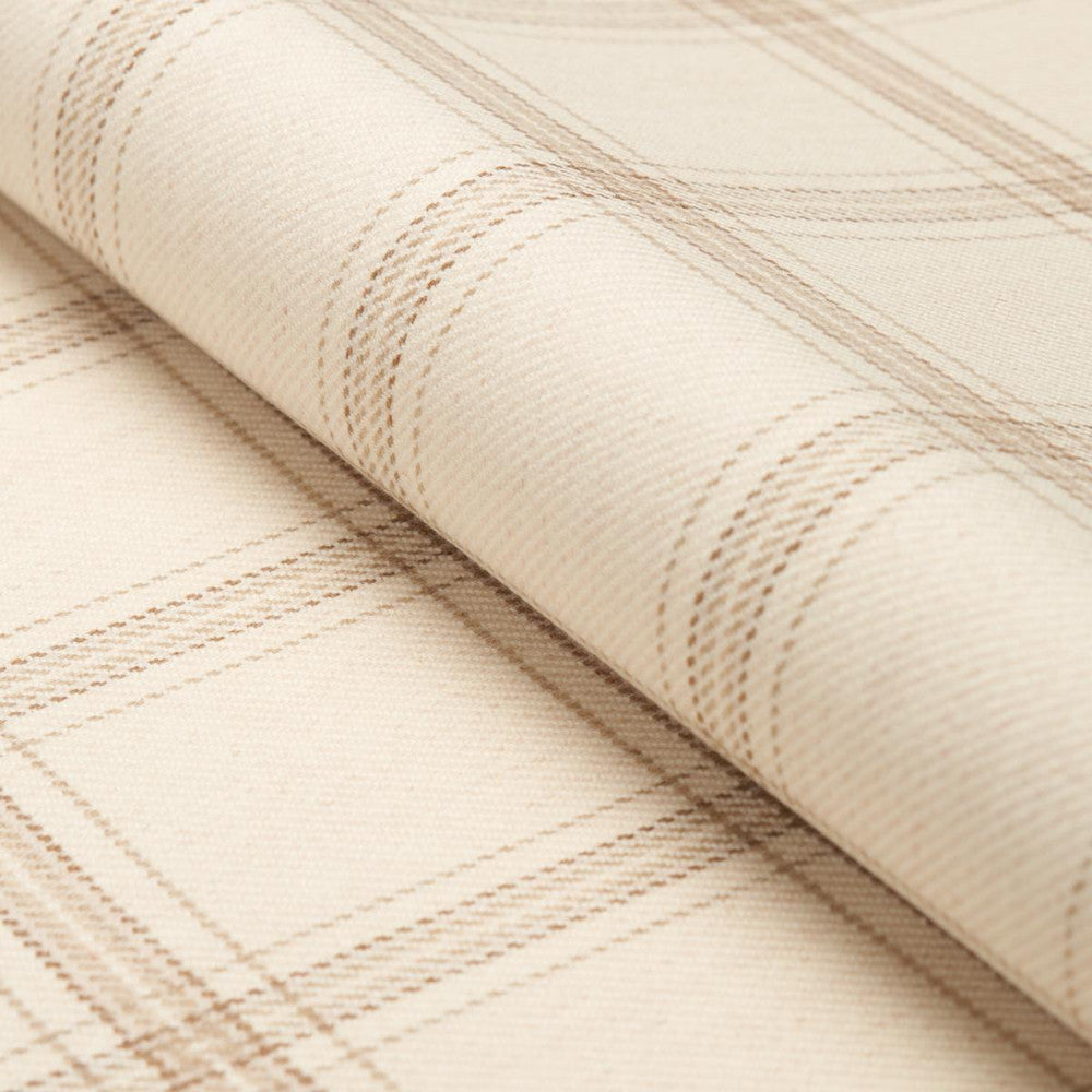 Blackburn Merino Plaid Ivory 82340 by Schumacher Designer Fabric Patterson Flynn 4.38" - Swanky Fabrics -