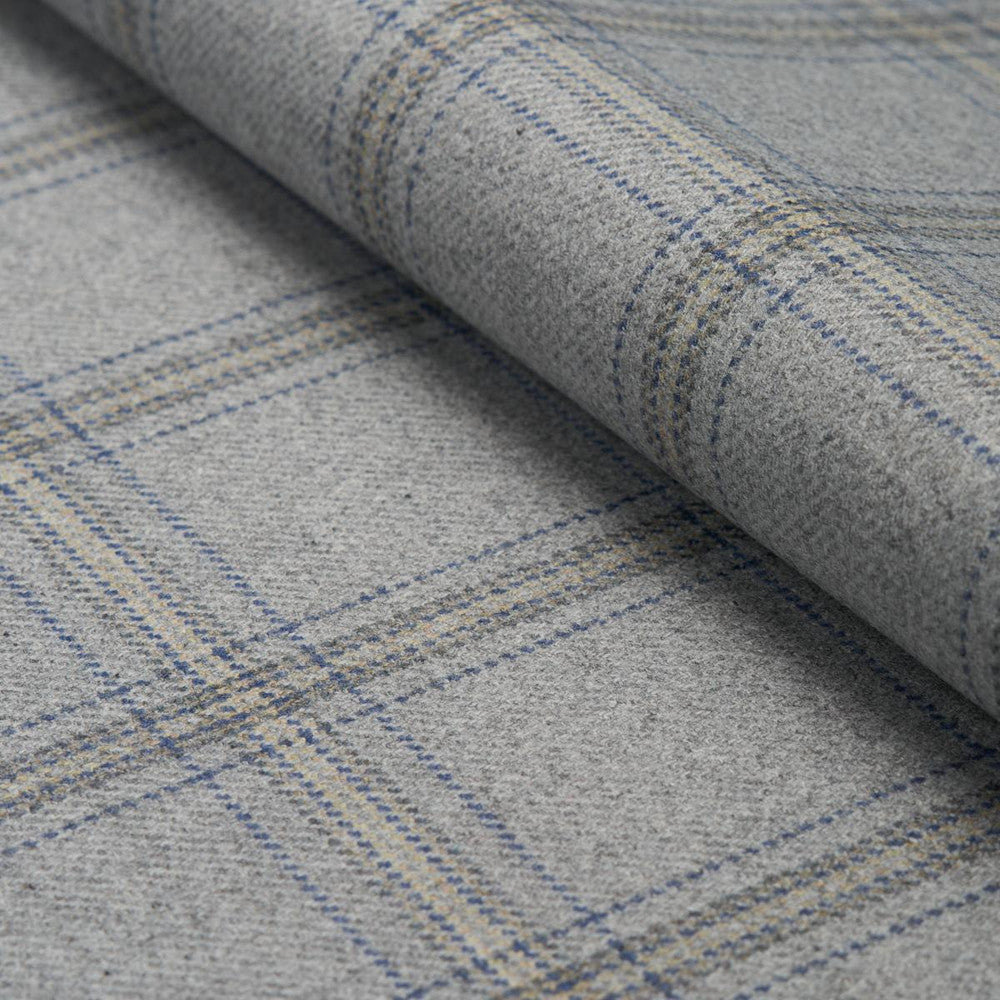 Blackburn Merino Plaid Grey 82342 by Schumacher Fabric Patterson Flynn 4.38" - Fabric Carolina -