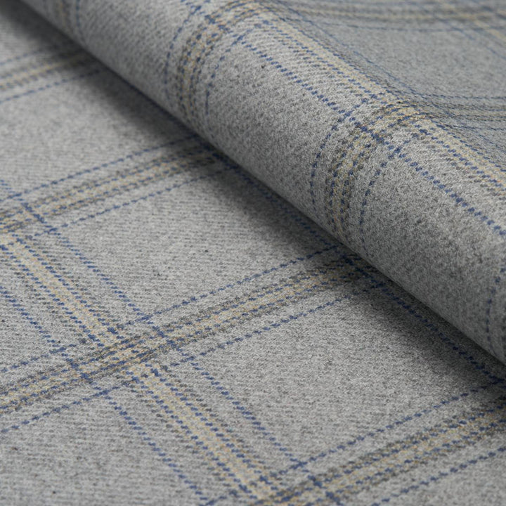 Blackburn Merino Plaid Grey 82342 by Schumacher Fabric Patterson Flynn 4.38" - Fabric Carolina -