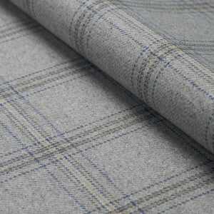 Blackburn Merino Plaid Grey 82342 by Schumacher Fabric