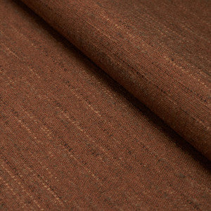 Atlas Wool Texture Dark Copper 82361 by Schumacher Fabric