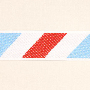 Airmail I Indoor/Outdoor Tape Red And Blue 82420 by Schumacher Trim