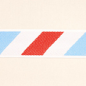 Airmail I Indoor/Outdoor Tape Red And Blue 82420 by Schumacher Trim