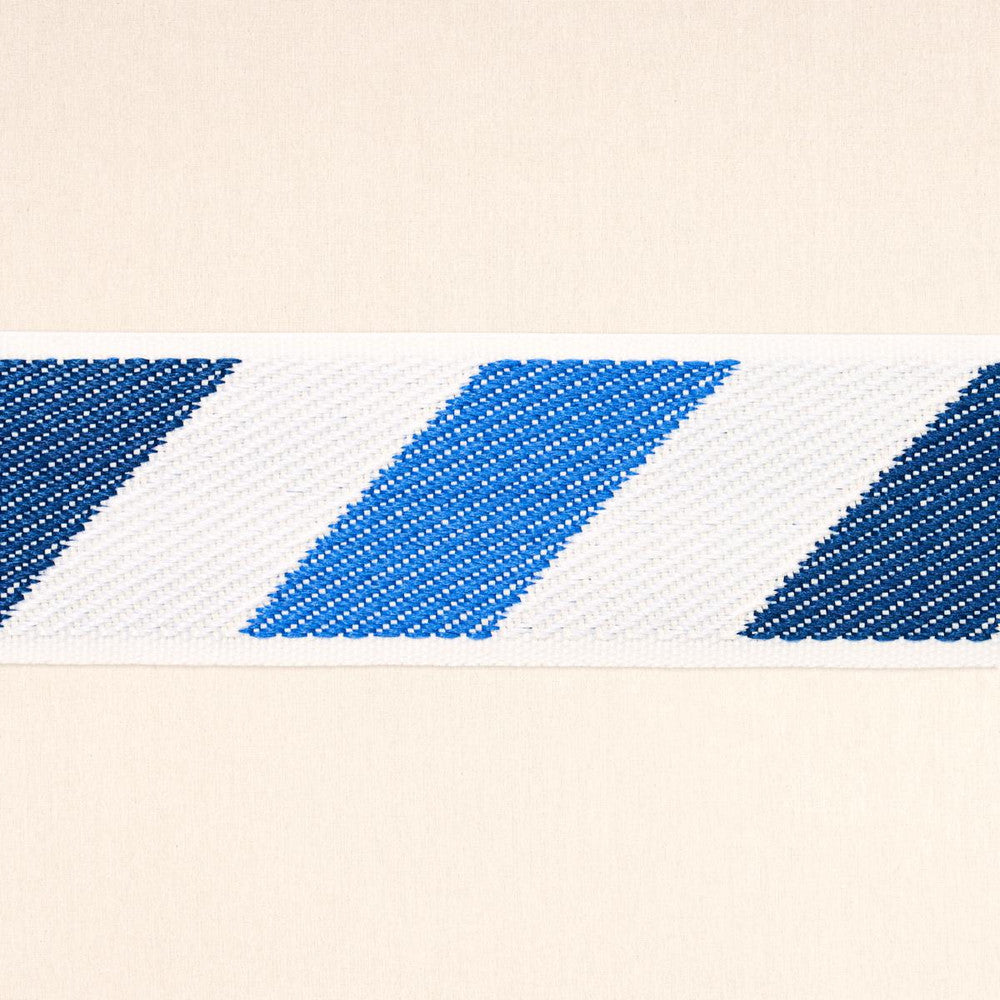Airmail I Indoor/Outdoor Tape Blue And Blue 82421 by Schumacher Trim Mary Mcdonald - Fabric Carolina -