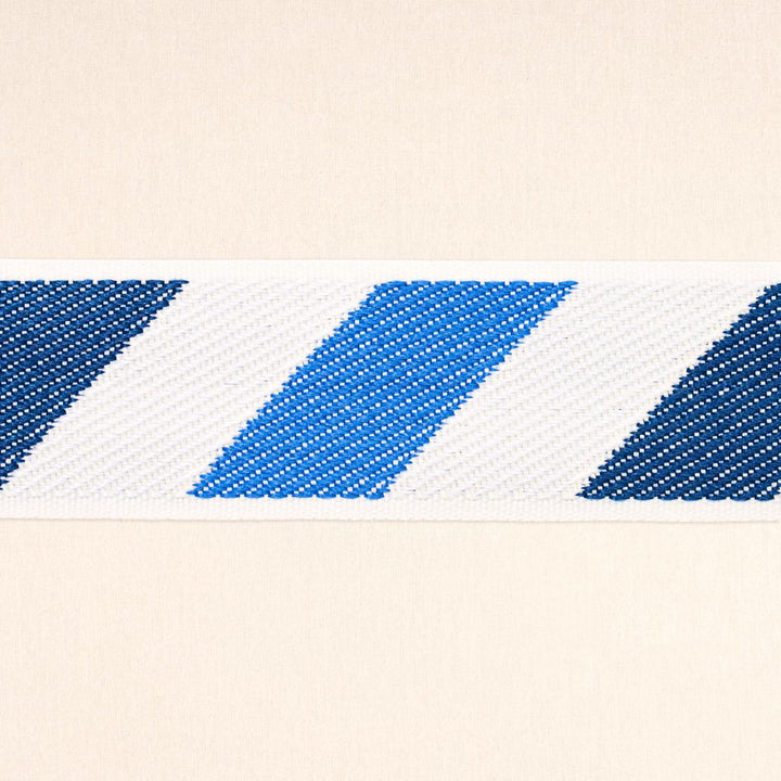 Airmail I Indoor/Outdoor Tape Blue And Blue 82421 by Schumacher Trim Mary Mcdonald - Fabric Carolina -