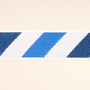 Airmail I Indoor/Outdoor Tape Blue And Blue 82421 by Schumacher Trim