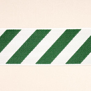 Airmail Ii Indoor/Outdoor Tape Green And Ivory 82432 by Schumacher Trim