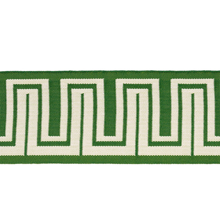 Zeus Indoor/Outdoor Tape Green 82441 by Schumacher Trim Mary Mcdonald 1.75" - Fabric Carolina -