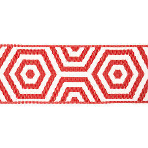 Bees Knees Indoor/Outdoor Tape Red 82450 by Schumacher Trim
